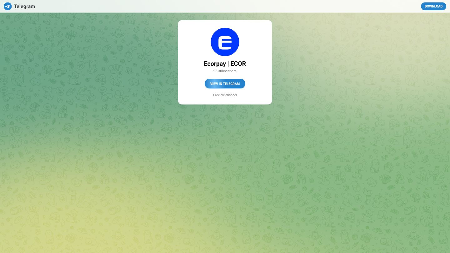 Ecorpay Telegram Channel